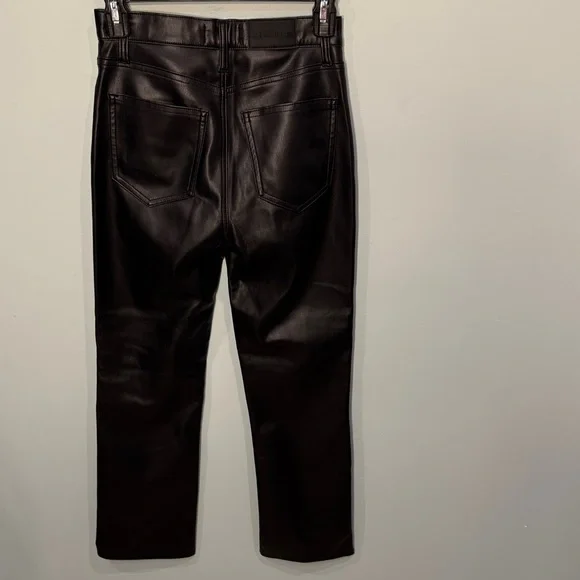 PISTOLA Black faux Leather pants Size 24 - Picture 7 of 11